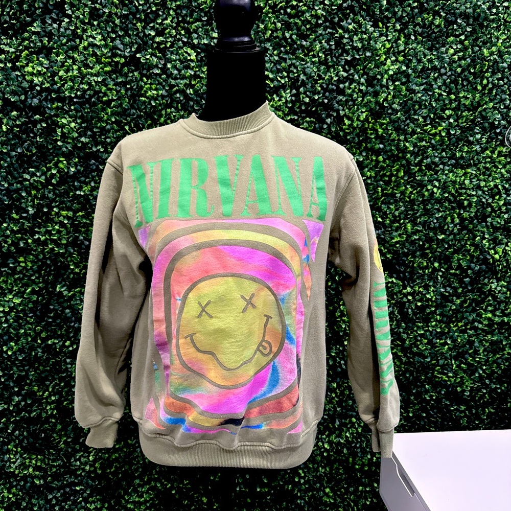 green nirvana sweat shirt
